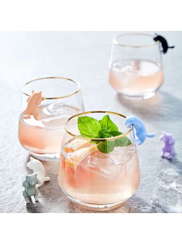 Butlers Glasmarker MY DRINK Katzen 4er-Set in Multicolor