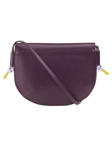 DuDu Skye Umhängetasche Leder 21 cm in deep purple