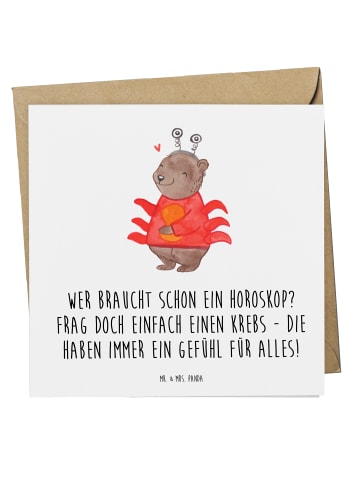 Mr. & Mrs. Panda Klappkarte Krebs Gefühl mit Spruch in Weiß