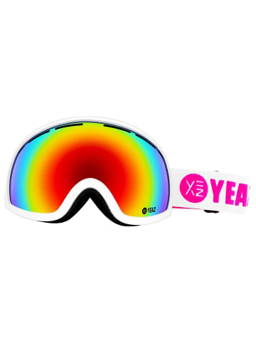 YEAZ PEAK ski- snowboardbrille rot/weiß in weiß