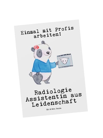 Mr. & Mrs. Panda Postkarte Radiologie Assistentin Leidenschaft m... in Weiß