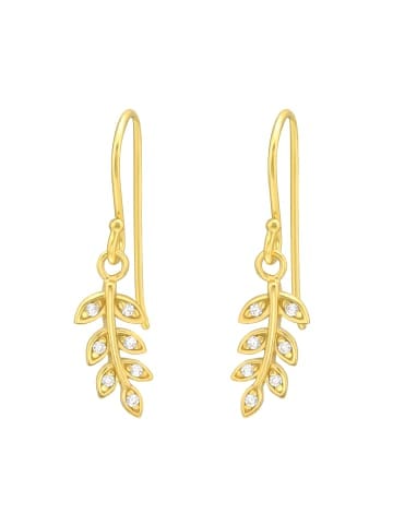 Alexander York Ohrringe LEAF in 925 Sterling Silber, 2-tlg. in gold