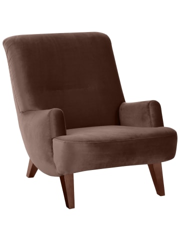 58 aufm Kessel Sessel Kajsa 71x80x101 Bezug Samtvelours Buche nussbaum/braun