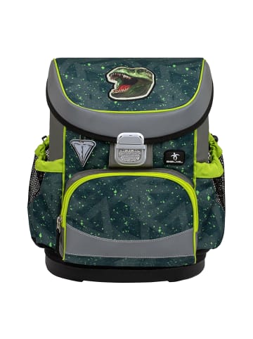 Belmil 4tlg-Set: Schulranzen T-rex Roar  in grün – (H)36 x (B) 28 x (T) 17 cm