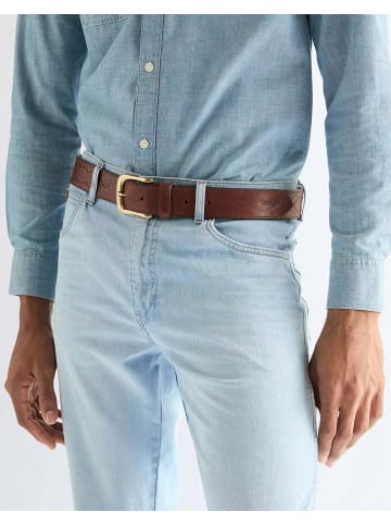 Wrangler Gürtel Western Stitch in Dark Brown