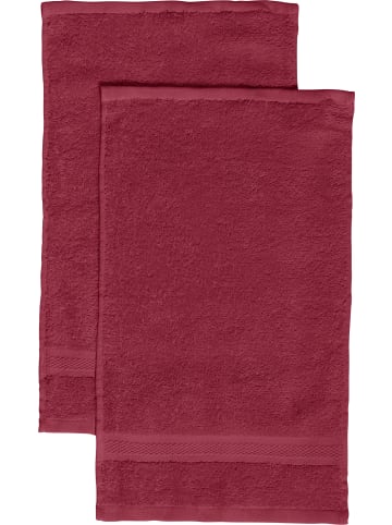 REDBEST Frottier Gästetuch 2er-Pack Chicago in weinrot