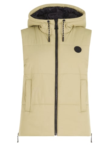 AMBER & JUNE Steppweste mit Kapuze in Slate Green