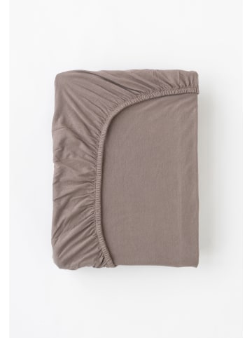 MELA Jersey Spannbetttuch Style PAMBAN in mocca