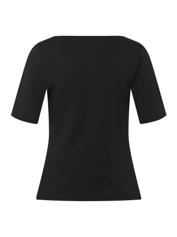 More & More klassisches Basic-Kurzarmshirt in black