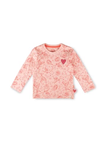 Sigikid Langarmshirt Pink Birds in Hellrosa