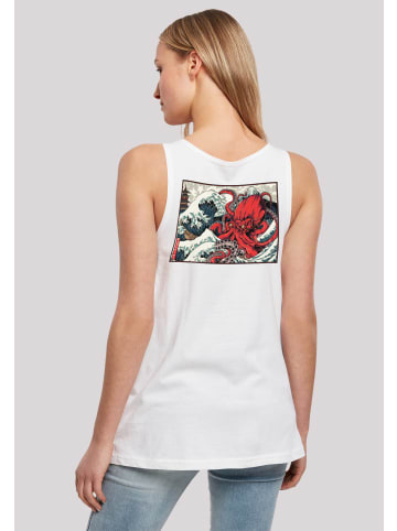 F4NT4STIC Ladies Tanktop Kanagawa Octopus in weiß