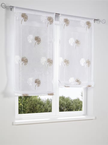 Heine Bändchenrollo in taupe-offwhite