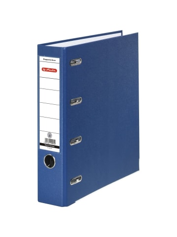 Herlitz Doppelordner A4 maX.file protect für 2xA5 quer 70mm Rücken PP blau