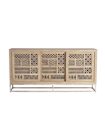 Giner y Colomer Sideboard aus Mangoholz und Metall in Beige