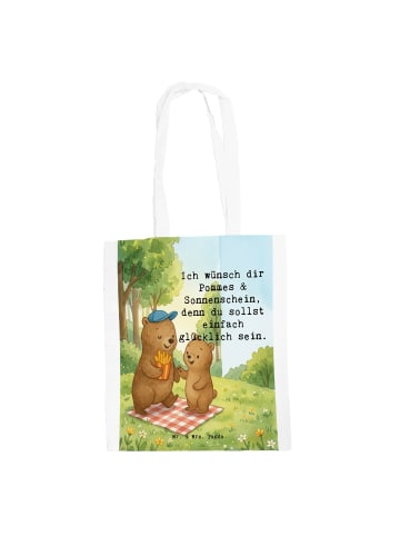 Mr. & Mrs. Panda Schultasche Bär Kind Pommes Design mit Spruch in Weiß