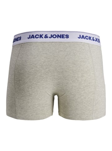 Jack & Jones Set 3er Pack JACTWIST Trunks Boxershorts Stretch Unterhose in Grau-Blau-Türkis