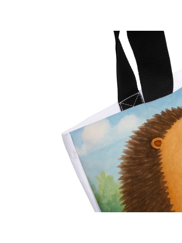 Mr. & Mrs. Panda Schultasche Igel Blumen Design mit Spruch in Weiß
