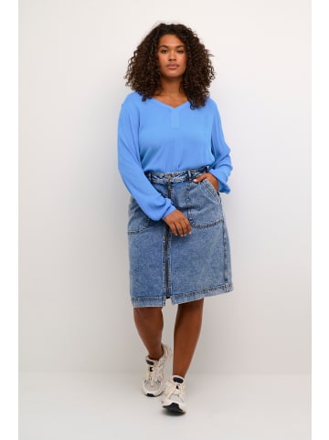 KAFFE curve Langarm-Bluse KCami in Ultramarine