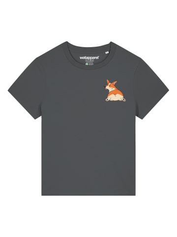 wat? Apparel T-Shirt Corgi in Grau