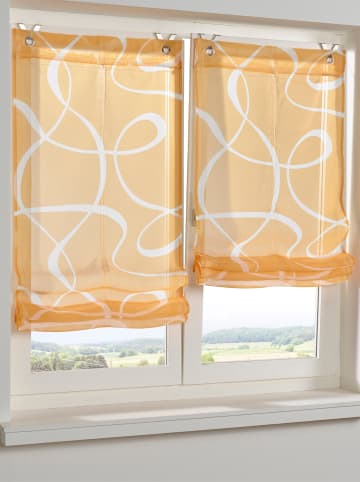 Heine Raffrollo in gelb-weiß