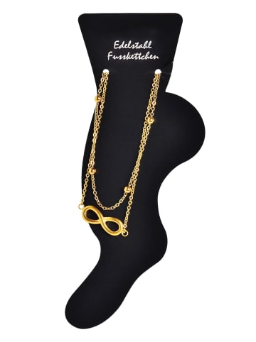 Adeliás Damen Armband aus Edelstahl 24 cm in gold