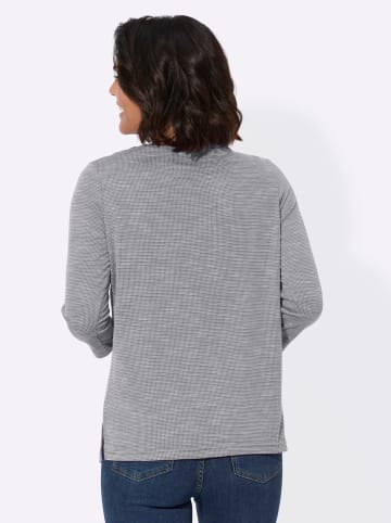 WITT WEIDEN 3/4-Arm-Shirt in steingrau-ecru-gemustert