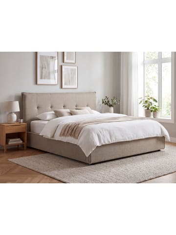 Beliani 2-tlg Doppelbett LESTRE in Grün/Schwarz