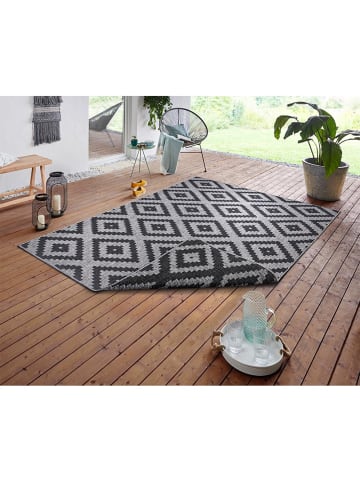 NORTHRUGS In- & Outdoor Teppich Malta Schwarz Silber