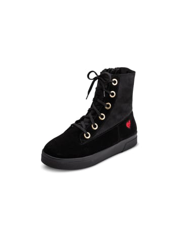 VITAFORM Veloursleder Stiefeletten in schwarz