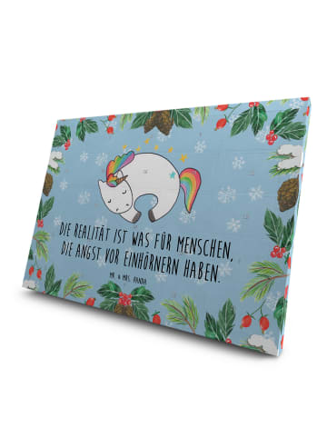 Mr. & Mrs. Panda Tee Adventskalender Einhorn Nacht mit Spruch in Eisblau
