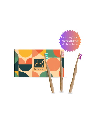Dr Botanicals DB Wiederaufbereitete Bambus-Zahnbürste: Grün + Rosa + Lila