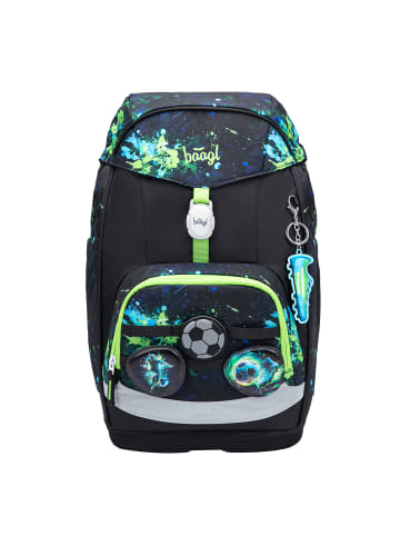 BAAGL Schulrucksack Airy Plus in Blau Fußball - 29x43x20cm