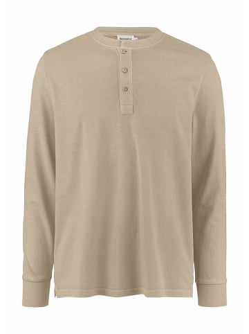 Hessnatur Hessnatur Henley Longsleeve Relaxed aus reiner Bio-Baumwolle in sand
