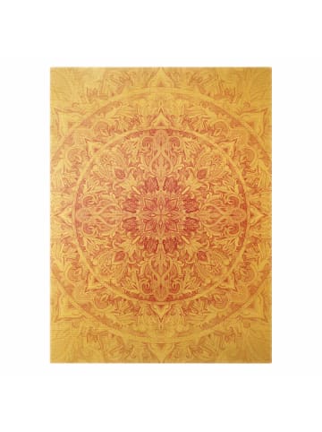 WALLART Leinwandbild Gold - Mandala Aquarell Sonne Ornament rosa in Rosa