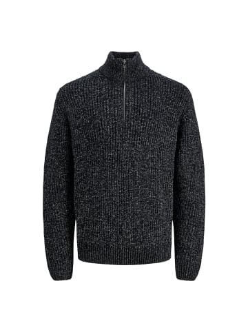 Jack and Jones JORBLEECKER Knit Half Zip BF in Schwarz