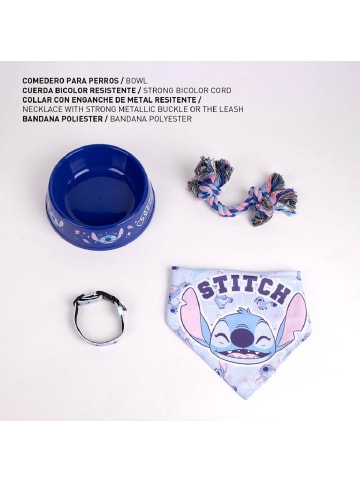 Lilo & Stitch Lilo & Stitch Hunde-Willkommensset – 4-teilig mit Napf, Halsband in Blau