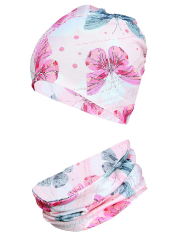 TupTam Unisex Kinder Beanie Mütze Schlauchschal Set in anthrazit-kombi