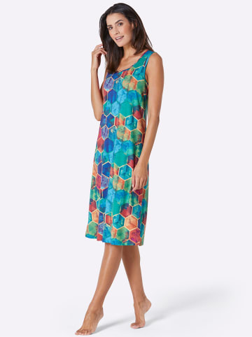 WITT WEIDEN Sommerkleid in türkis-fuchsia-bedruckt