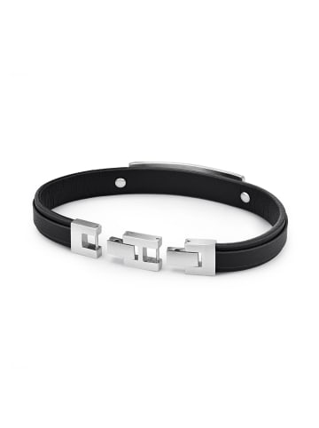 FYNCH-HATTON Armband Leather meets Metal in schwarz