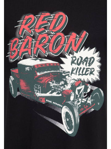 King Kerosin King Kerosin Classic T-Shirt Red Baron Roadkiller in schwarz