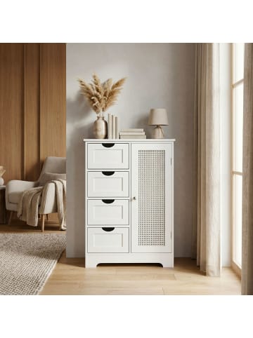 FineBuy Bücherregal in Weiß / MDF / 55x30x80