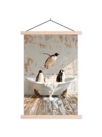 MuchoWow Poster mit Leiste Pinguine  (BxH)