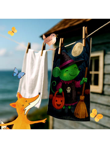 Mr. & Mrs. Panda Handtuch Gäste-WC Maus Hexe Design ohne Spruch in Weiß