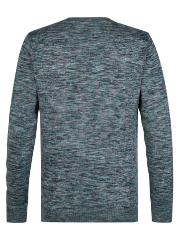 Petrol Industries Melierter Pullover mit Rundhalsausschnitt stonegate in Grün