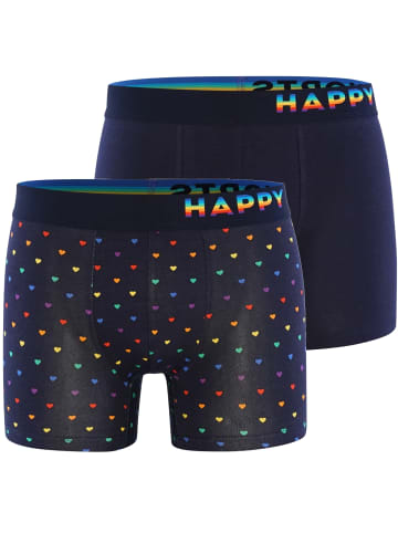 Happy Shorts Retroshorts Trunks in Rainbow Hearts