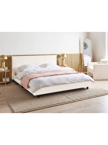 Beliani Doppelbett ALBI in Weiß/Schwarz - (W) 195 x (H) 94 x (L) 211 cm