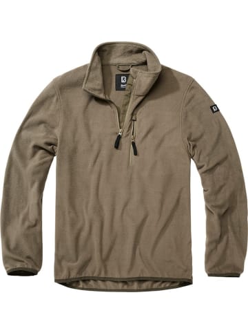 Brandit Fleecejacke/Fleecepullover "Fleece Troyer" in Grün