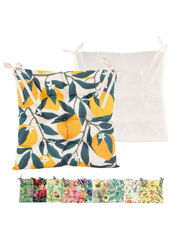 JACK Outdoor Motiv Stuhlkissen 38x38cm Wasserfest in Zitronentraum