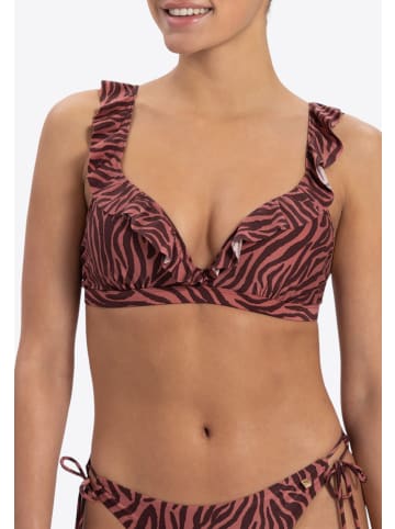 Beachlife Bikini-top Zebra in pink_animalprint