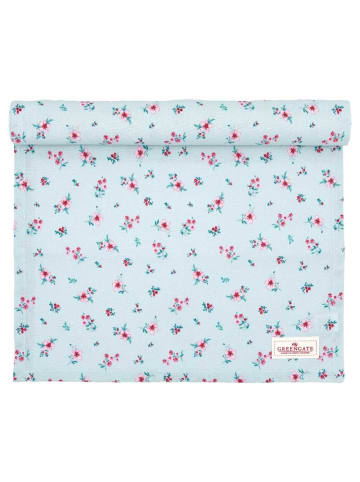 Greengate Tischläufer SILA PALE BLUE Blau mit Blümchen